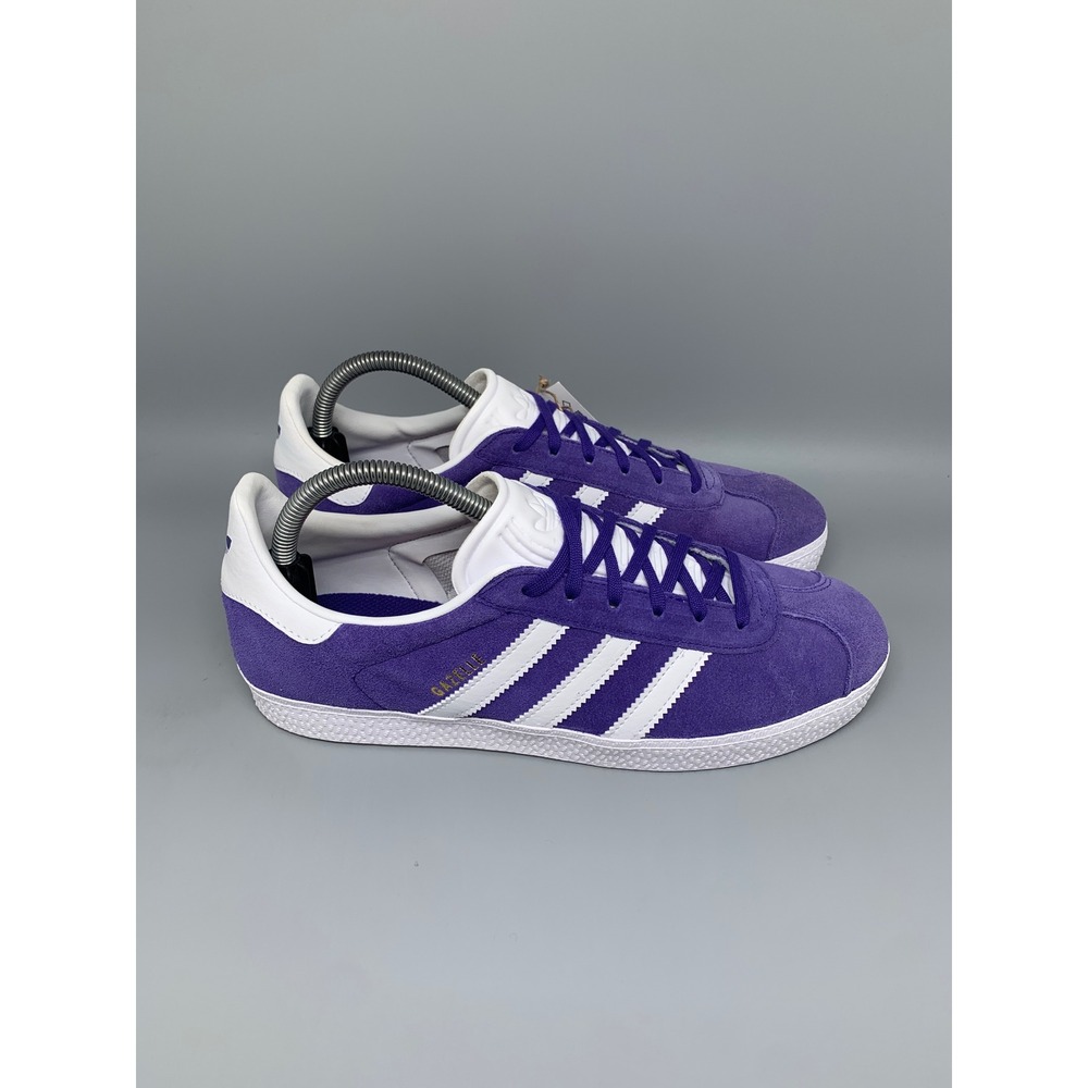 Adidas Gazelle J Purple White Suede Soccer Shoes IE5597 Men Sz 7 Women's Sz 8